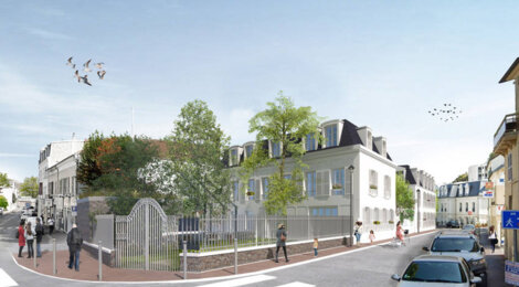 Programme immobilier neuf L'Îlot Camélias - Bougival : Appartements studio–T5 avec jardins privatifs, parking sécurisé et abri vélo en plein cœur de ville (78380) - Référence : 14430