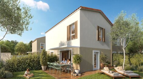 Programme immobilier neuf SOLANE - Bouillargues résidence verdoyante avec maisons et appartements (30230) - Référence : 18562