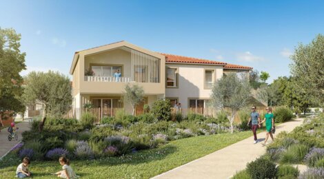 Programme immobilier neuf SOLANE - Bouillargues résidence verdoyante avec maisons et appartements (30230) - Référence : 18562