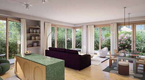 Programme immobilier neuf TERRASSES EN SEINE - Boulogne-Billancourt vues Seine proche métro 15 et 9 (92100) - Référence : 16598