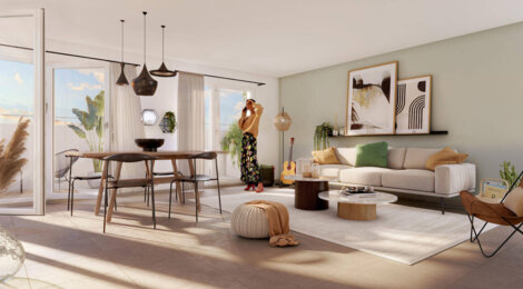 Programme immobilier neuf Majestel "L'Etang" - Bourgoin-Jallieu : appartements neufs du studio au 5 pièces au pied du Parc des Lilattes (38300) - Référence : 14949