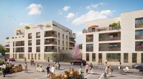 Programme immobilier neuf Trimanti - Bourgoin-Jallieu, résidence neuve à 7 min de la gare routière et 30 min de Lyon (38300) - Référence : 15401
