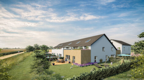 Programme immobilier neuf Le Belvédère de Cérès - Bourguébus : Appartements T2–T3 avec jardins, terrasses et isolation RT2012 à 15 min de Caen (14540) - Référence : 13886