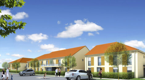 Programme immobilier neuf Le Clos des Vignes - Bousse : 28 appartements T2–T3 avec balcons ou jardins privatifs en centre-ville (57310) - Référence : 70