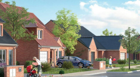 Programme immobilier neuf Le Domaine des Moulins - Brebières : 6 maisons T4–T5 avec jardins, garages et style traditionnel proche du centre et de la gare (62117) - Référence : 11755
