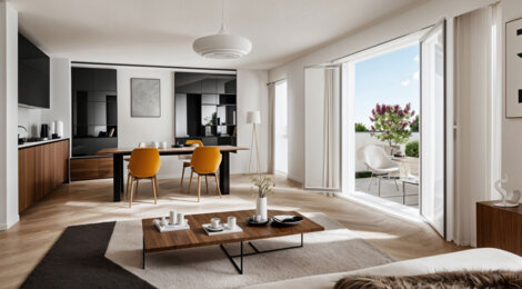 Programme immobilier neuf LA CORNICHE  - BREST - Brest : Appartements T2–T4 avec terrasses, vues sur la rade et parking en Rive Droite face à la Rade (29200) - Référence : 14294