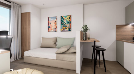 Programme immobilier neuf LE STUDEO - Bron résidence étudiante connectée au cœur de Lyon en 20 minutes (69500) - Référence : 16066