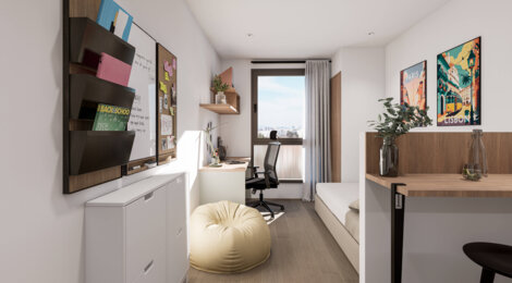 Programme immobilier neuf LE STUDEO - Bron résidence étudiante connectée au cœur de Lyon en 20 minutes (69500) - Référence : 16066