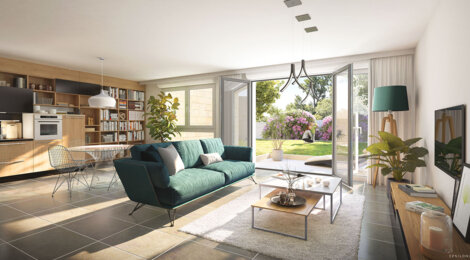 Programme immobilier neuf Elixir - Caen : Appartements T2–T4 et maisons T4 avec terrasses, domotique et parking proche de la place Saint Sauveur (14000) - Référence : 14384