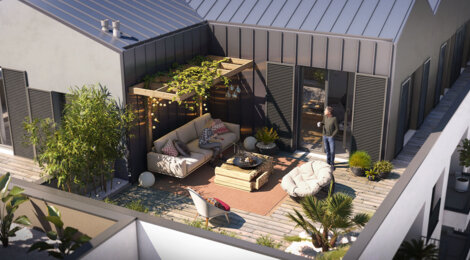Programme immobilier neuf Elixir - Caen : Appartements T2–T4 et maisons T4 avec terrasses, domotique et parking proche de la place Saint Sauveur (14000) - Référence : 14384