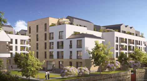 Programme immobilier neuf Elixir - Caen : Appartements T2–T4 et maisons T4 avec terrasses, domotique et parking proche de la place Saint Sauveur (14000) - Référence : 14384