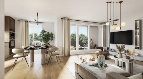 Programme immobilier neuf LES DUCS D'HARCOURT - Caen, résidence neuve à moins d'un km de la Prairie et de l'hippodrome (14000) - Référence : 14502