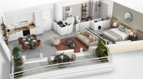 Programme immobilier neuf BLUE ART - Cagnes-sur-Mer à proximité des plages (06800) - Référence : 11222