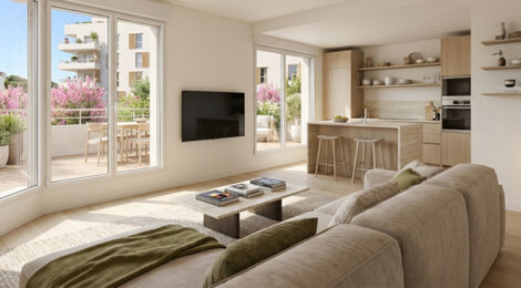 Programme immobilier neuf Riva Bella - Cagnes-sur-Mer commerces accessibles à pied (06800) - Référence : 18441