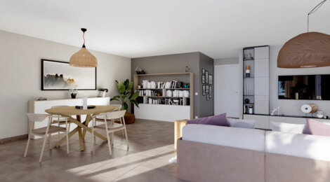 Programme immobilier neuf L'ÉCRIN BLANC - Carbon-Blanc : Appartements T2–T4 avec terrasses, loggias et proximité Bordeaux à 10 minutes (33560) - Référence : 14452