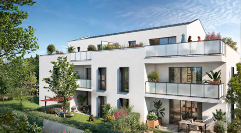 Programme immobilier neuf L'ÉCRIN BLANC - Carbon-Blanc : Appartements T2–T4 avec terrasses, loggias et proximité Bordeaux à 10 minutes (33560) - Référence : 14452