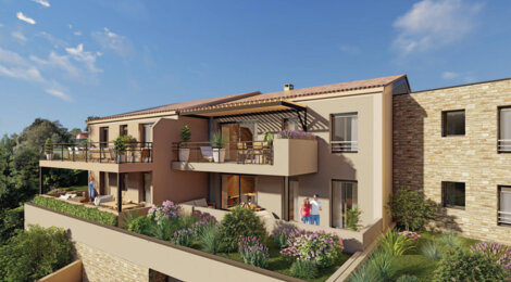 Programme immobilier neuf LES BASTIDES ENSOLEILLEES - Carcès centre village résidence intimiste avec vue campagne (83570) - Référence : 12362