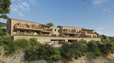 Programme immobilier neuf LES BASTIDES ENSOLEILLEES - Carcès centre village résidence intimiste avec vue campagne (83570) - Référence : 12362