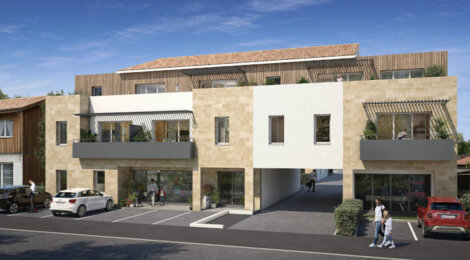 Programme immobilier neuf COEUR CARIGNAN - Carignan-de-Bordeaux : Appartements T1–T3 avec balcons, terrasses et double orientation entre ville et campagne (33360) - Référence : 4874