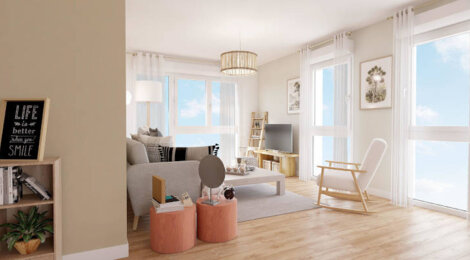 Programme immobilier neuf COEUR CARIGNAN - Carignan-de-Bordeaux : Appartements T1–T3 avec balcons, terrasses et double orientation entre ville et campagne (33360) - Référence : 4874
