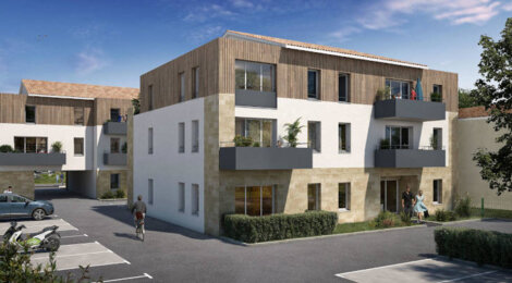 Programme immobilier neuf COEUR CARIGNAN - Carignan-de-Bordeaux : Appartements T1–T3 avec balcons, terrasses et double orientation entre ville et campagne (33360) - Référence : 4874
