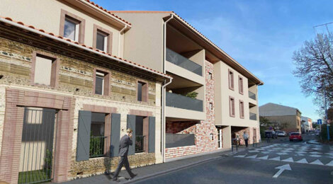Programme immobilier neuf RESIDENCE TERRES ROSES - Castelginest à deux pas de la Grande Place du Général de Gaulle (31780) - Référence : 12853
