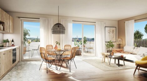 Programme immobilier neuf MITHASA - Castelnau-le-Lez : appartements et villas neuves dans un écoquartier face au parc de  (34170) - Référence : 7368