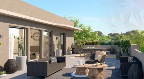 Programme immobilier neuf KHARA - Castelnau-le-Lez : Appartements T2–T3 avec terrasses, parking sécurisé et proximité centre-ville (34170) - Référence : 7199