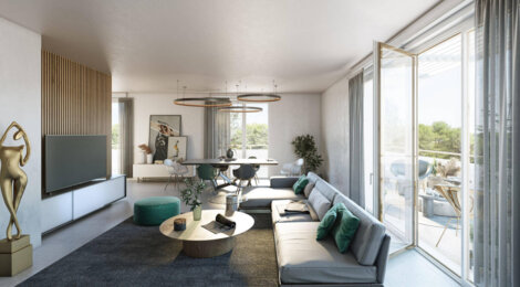 Programme immobilier neuf Les Jardins de Verchant - Castelnau-le-Lez : Appartements T2–T5 avec terrasses, espaces paysagers et proximité Parc du Verchant (34170) - Référence : 11427