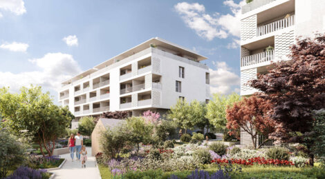 Programme immobilier neuf Les Jardins de Verchant - Castelnau-le-Lez : Appartements T2–T5 avec terrasses, espaces paysagers et proximité Parc du Verchant (34170) - Référence : 11427
