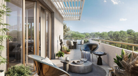 Programme immobilier neuf Les Jardins de Verchant - Castelnau-le-Lez : Appartements T2–T5 avec terrasses, espaces paysagers et proximité Parc du Verchant (34170) - Référence : 11427