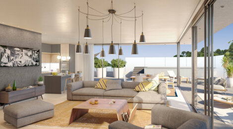 Programme immobilier neuf KAPIA - Castelnau-le-Lez : Appartements T3 avec terrasses, dressings et esprit loft proche de la Place de l'Europe (34170) - Référence : 5718