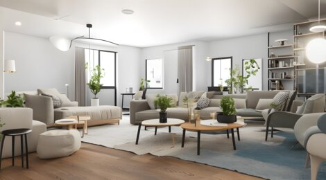 Programme immobilier neuf DOMAINE LES LAVANDIERES TR3 (SAS) - Castries : appartements neufs du studio au T4 le long des rives de la Cadoule (34160) - Référence : 9082