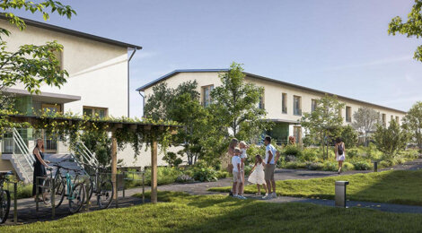 Programme immobilier neuf BUCOLIA - Cergy : 24 appartements neufs et 14 villas-appartements à 10 min d’Aren’Park (95000) - Référence : 16014