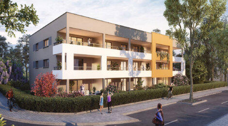 Programme immobilier neuf FLORE - Cernay : Appartements T2–T3 avec terrasses, balcons et plancher chauffant proche des rives de la Thur (68700) - Référence : 5229