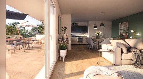 Programme immobilier neuf L'AVENTIN - Cesson-Sévigné : 18 appartements neufs T2–T6 dans le quartier Via Silva à 15 min de Rennes (35510) - Référence : 15297