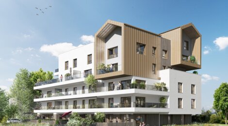 Programme immobilier neuf L'AVENTIN - Cesson-Sévigné : 18 appartements neufs T2–T6 dans le quartier Via Silva à 15 min de Rennes (35510) - Référence : 15297