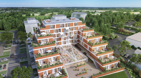 Programme immobilier neuf Happy - Cesson-Sévigné : Appartements T2–T5 avec serre bioclimatique, terrasses filantes et parquet stratifié dans le secteur des Hauts de Sévigné (35510) - Référence : 14444