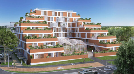 Programme immobilier neuf Happy - Cesson-Sévigné : Appartements T2–T5 avec serre bioclimatique, terrasses filantes et parquet stratifié dans le secteur des Hauts de Sévigné (35510) - Référence : 14444
