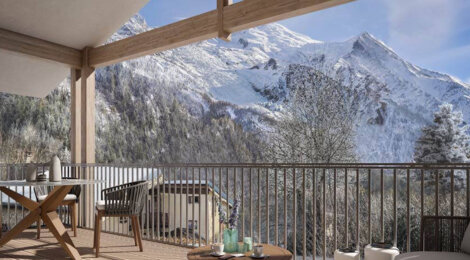 Programme immobilier neuf WHITE PEARL - Chamonix Mont-Blanc : Appartements T2–T6 avec balcons habitables et finitions soignées proche du centre-ville (74400) - Référence : 4976