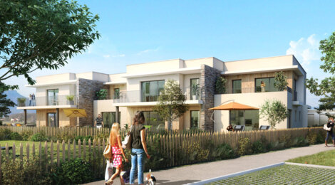 Programme immobilier neuf Les jardins de Ferrandiere - Champagnier : Appartements T2–T4 avec terrasses, balcons et isolation RT2012 proche de l’école (38800) - Référence : 11958