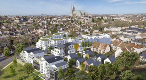 Programme immobilier neuf Le Domaine Des Rives - Chartres : appartements et maisons neuves du 2 au 5 pièces aux anciens remparts (28000) - Référence : 14692