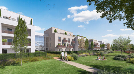 Programme immobilier neuf Les Jardins d'Henri IV - Chartres : appartements neufs dans le secteur des Clos, 12 min du centre en bus (28000) - Référence : 11405
