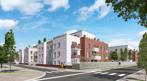 Programme immobilier neuf Les Jardins d'Henri IV - Chartres : appartements neufs dans le secteur des Clos, 12 min du centre en bus (28000) - Référence : 11405