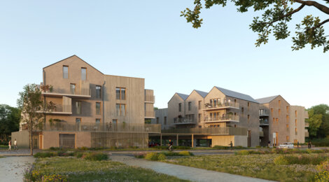 Programme immobilier neuf HOME - Chartres-de-Bretagne : 56 appartements neufs T2–T4 dans un écoquartier à 12 min de Rennes (35131) - Référence : 15310