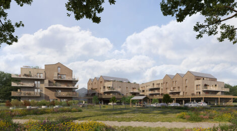 Programme immobilier neuf HOME - Chartres-de-Bretagne : 56 appartements neufs T2–T4 dans un écoquartier à 12 min de Rennes (35131) - Référence : 15310