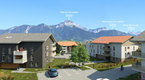 Programme immobilier neuf L'Ermengarde - Charvonnex : Appartements T2–T4 avec balcons, terrasses et vue sur le Parmelan au cœur de la nature (74370) - Référence : 4903