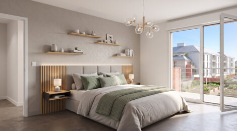 Programme immobilier neuf CASSIOPEE - Châteaugiron : Appartements T2–T4 avec terrasses, parking sécurisé et proximité centre-ville et château (35410) - Référence : 14792