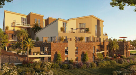 Programme immobilier neuf Greenside - Châteauneuf-Grasse aux portes de Sophia Antipolis (06740) - Référence : 14396