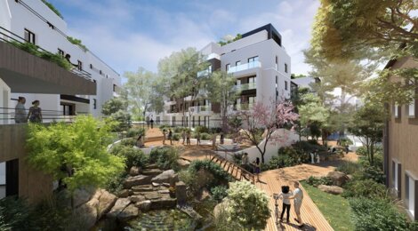 Programme immobilier neuf Le Patio des Artistes - Chatou : Appartements T2–T5 avec jardins, loggias et commerces proche de l’île des Impressionnistes (78400) - Référence : 14244